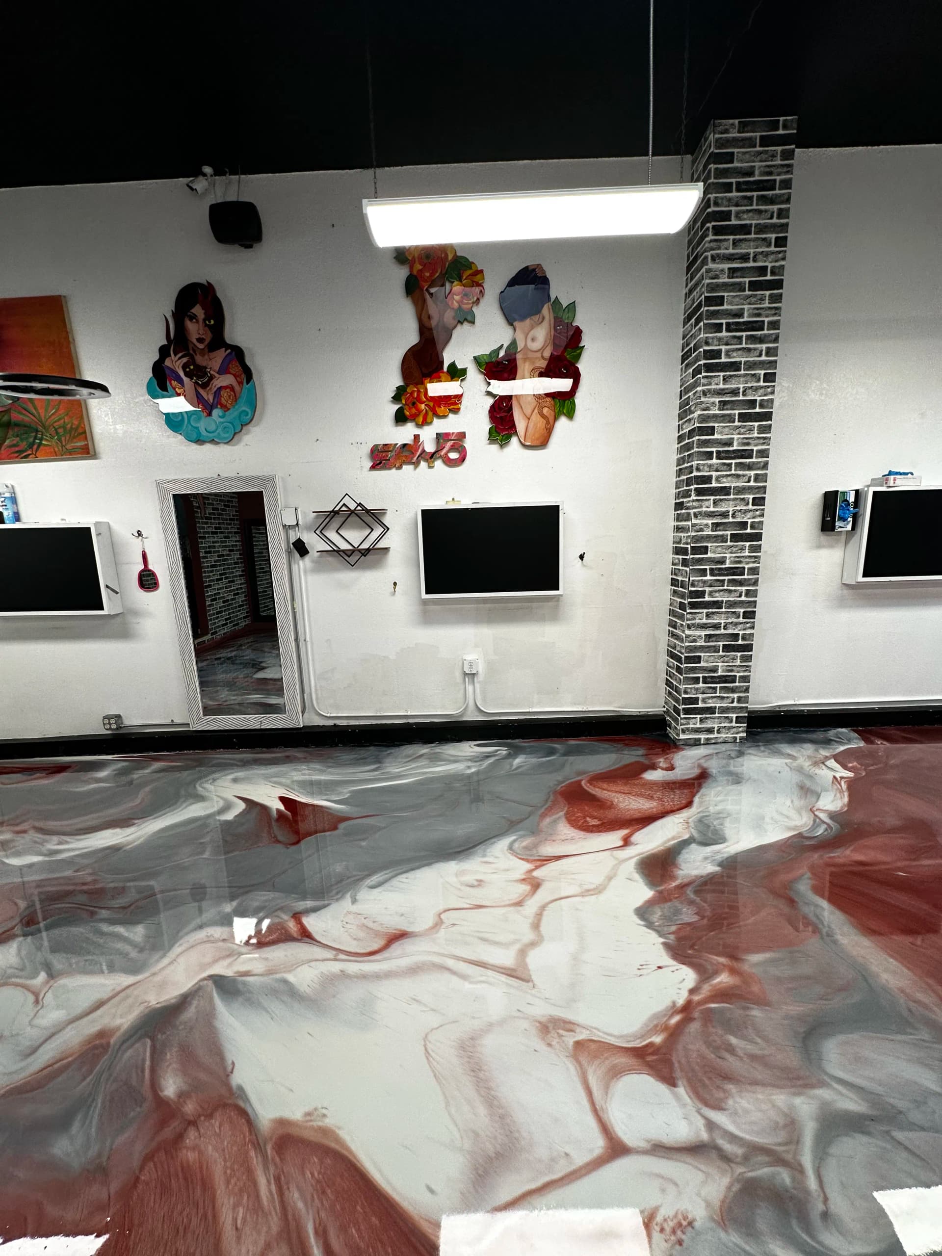 Gallery photos for Metallic Epoxy Floor Install at a Family-Run Tattoo Shop: Image #8