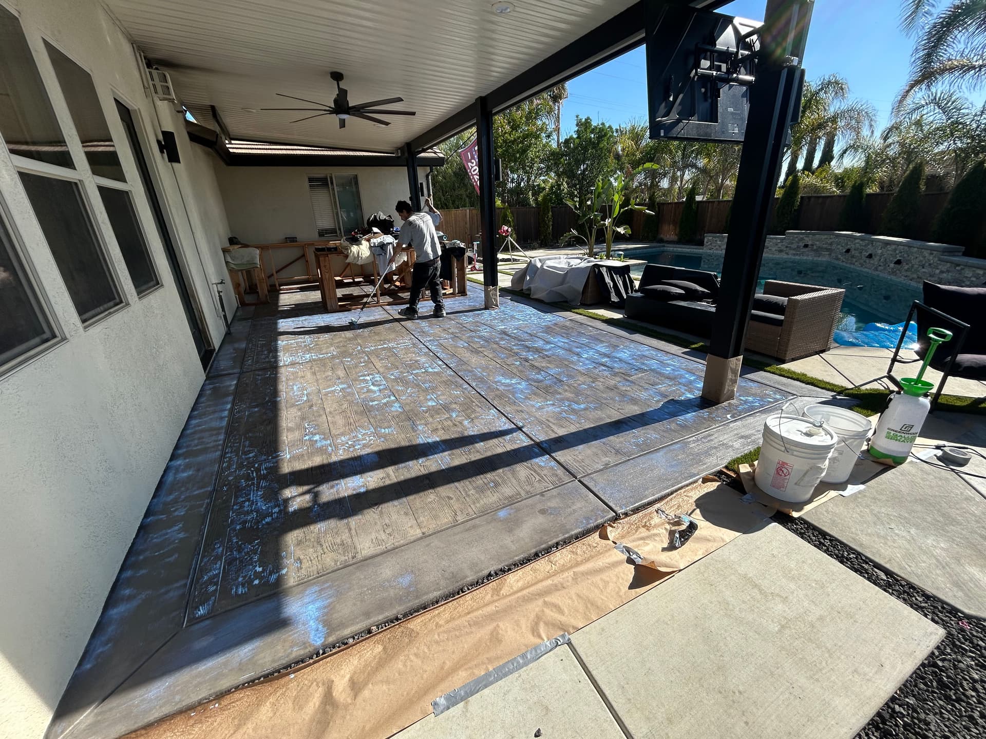 Stamped Concrete Patio Clean and Seal Done Right