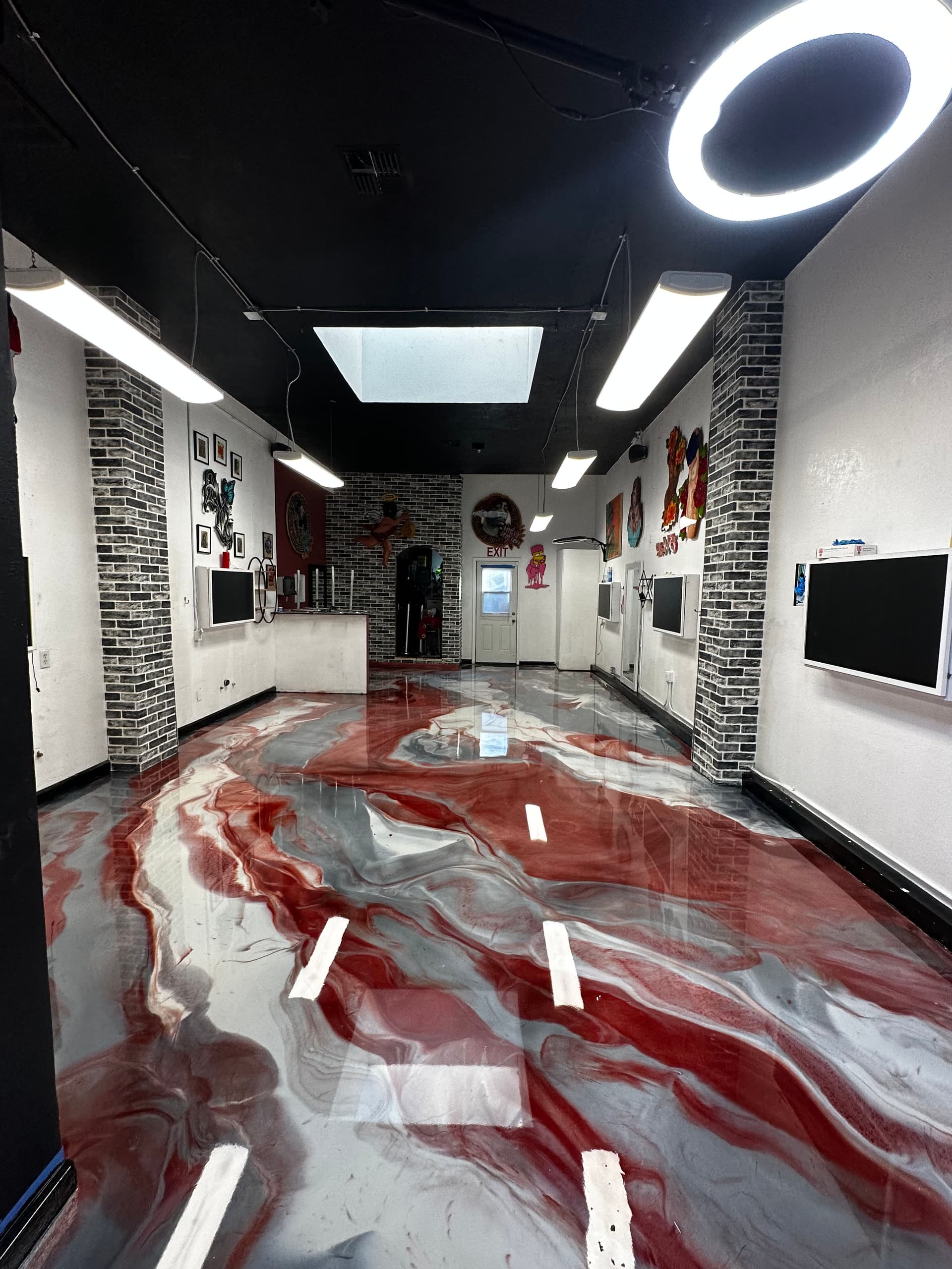 Gallery photos for Metallic Epoxy Floor Install at a Family-Run Tattoo Shop: Image #3