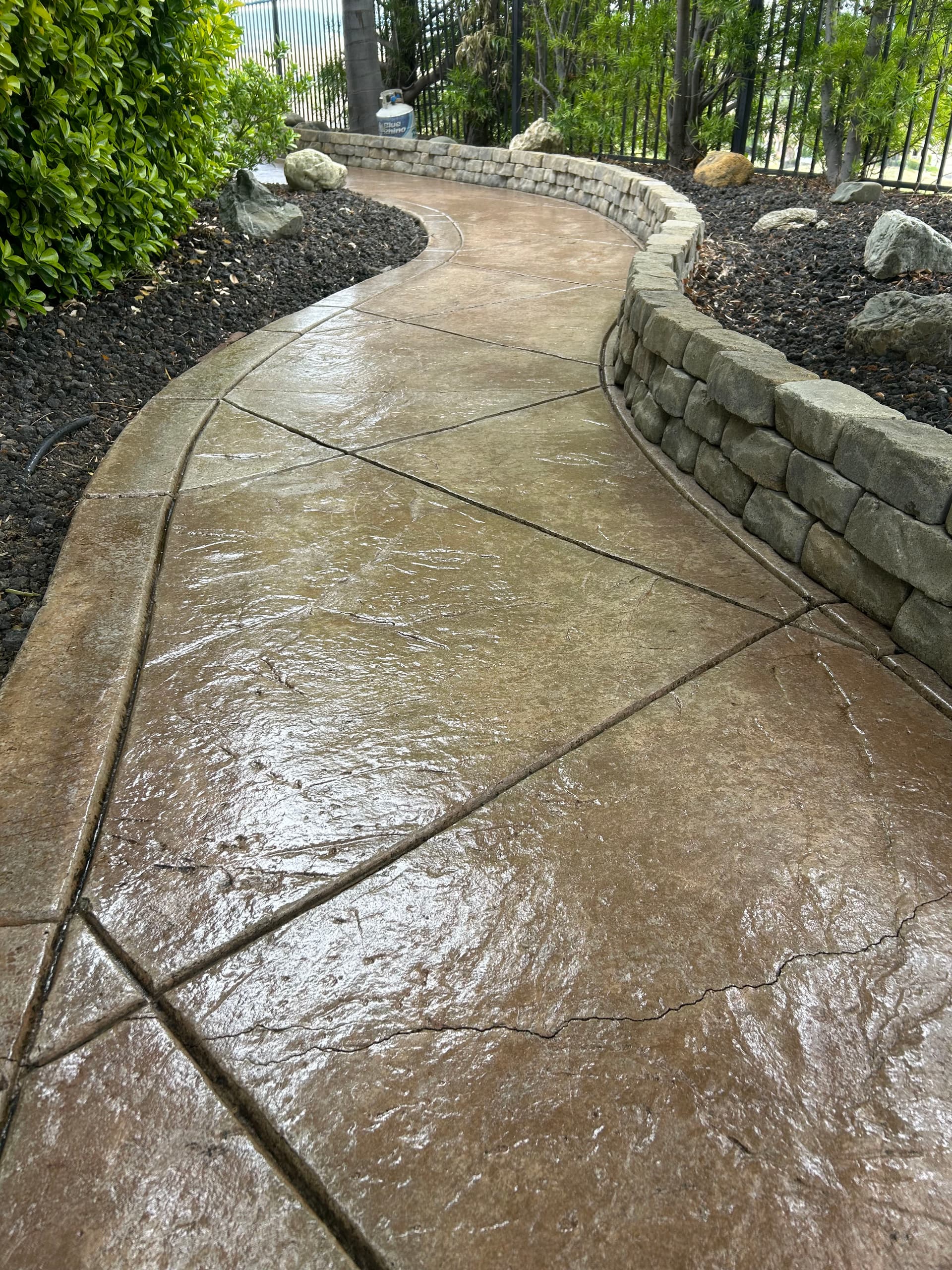 Gallery photos for Stamped Concrete Patio and Walkway Clean and Seal: Image #9
