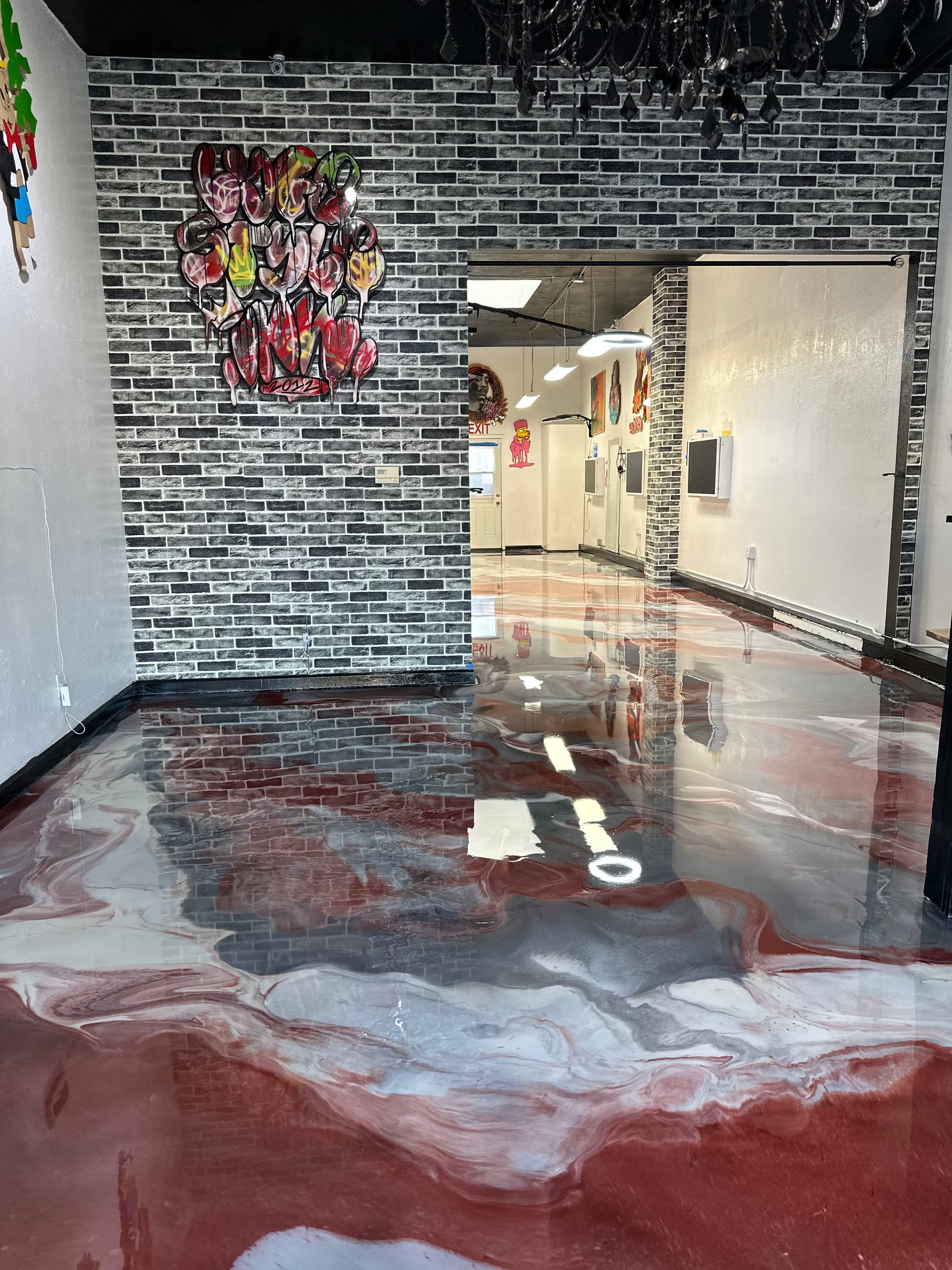 Gallery photos for Metallic Epoxy Floor Install at a Family-Run Tattoo Shop: Image #1