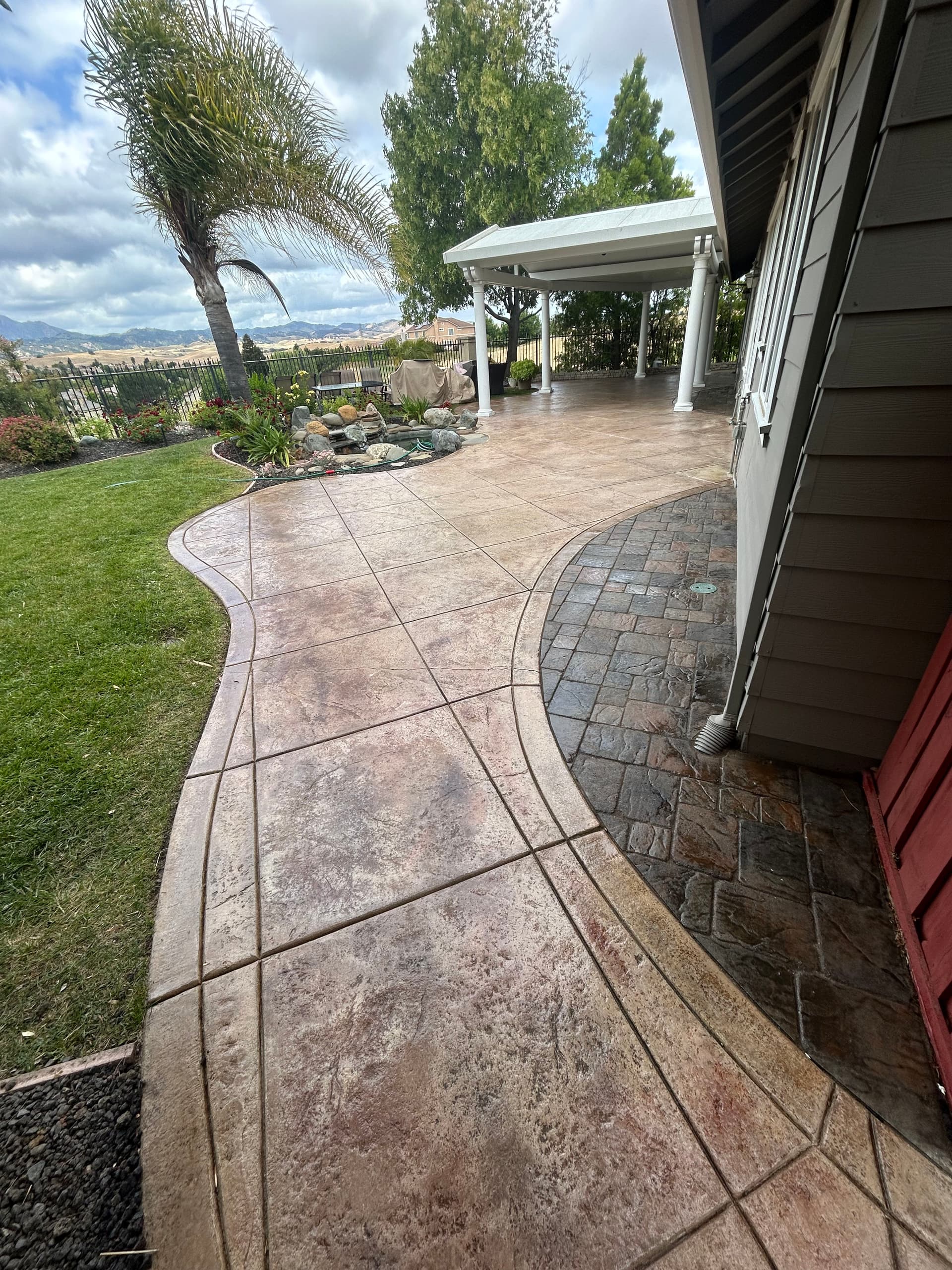 Gallery photos for Stamped Concrete Patio and Walkway Clean and Seal: Image #1