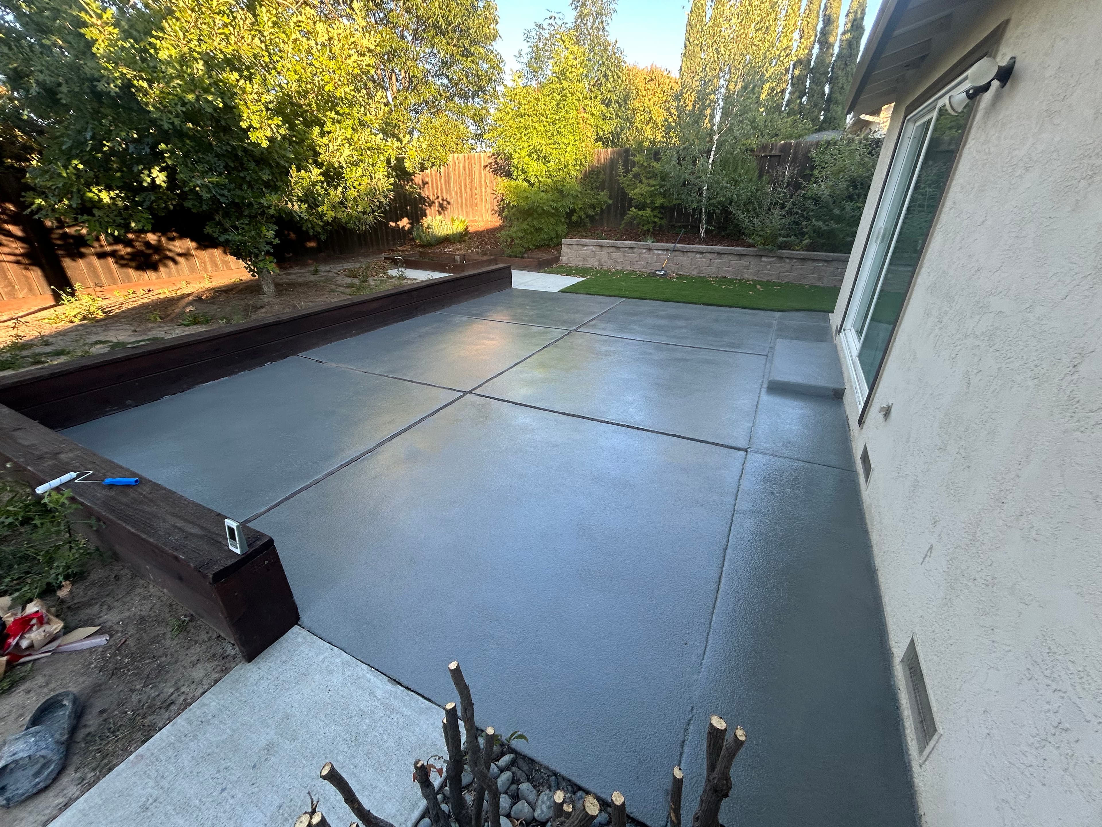 Project Sand Broadcast Cement Overlay on a Backyard Patio image