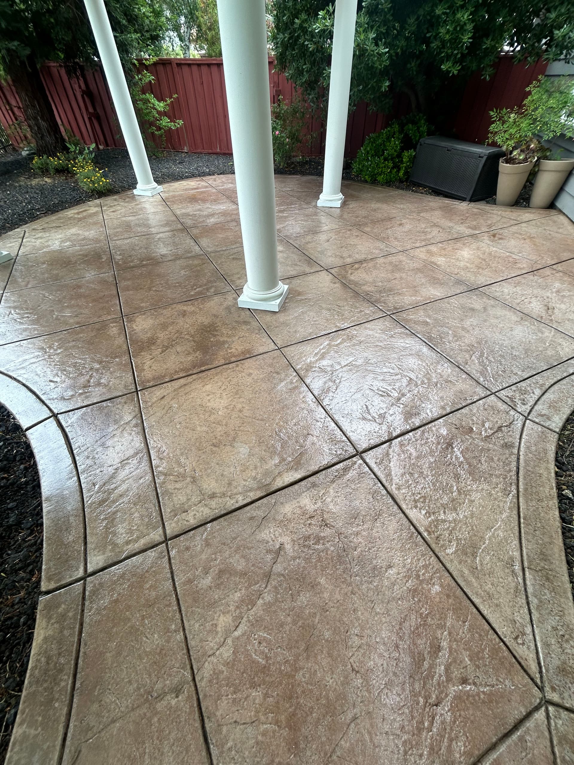Gallery photos for Stamped Concrete Patio and Walkway Clean and Seal: Image #7