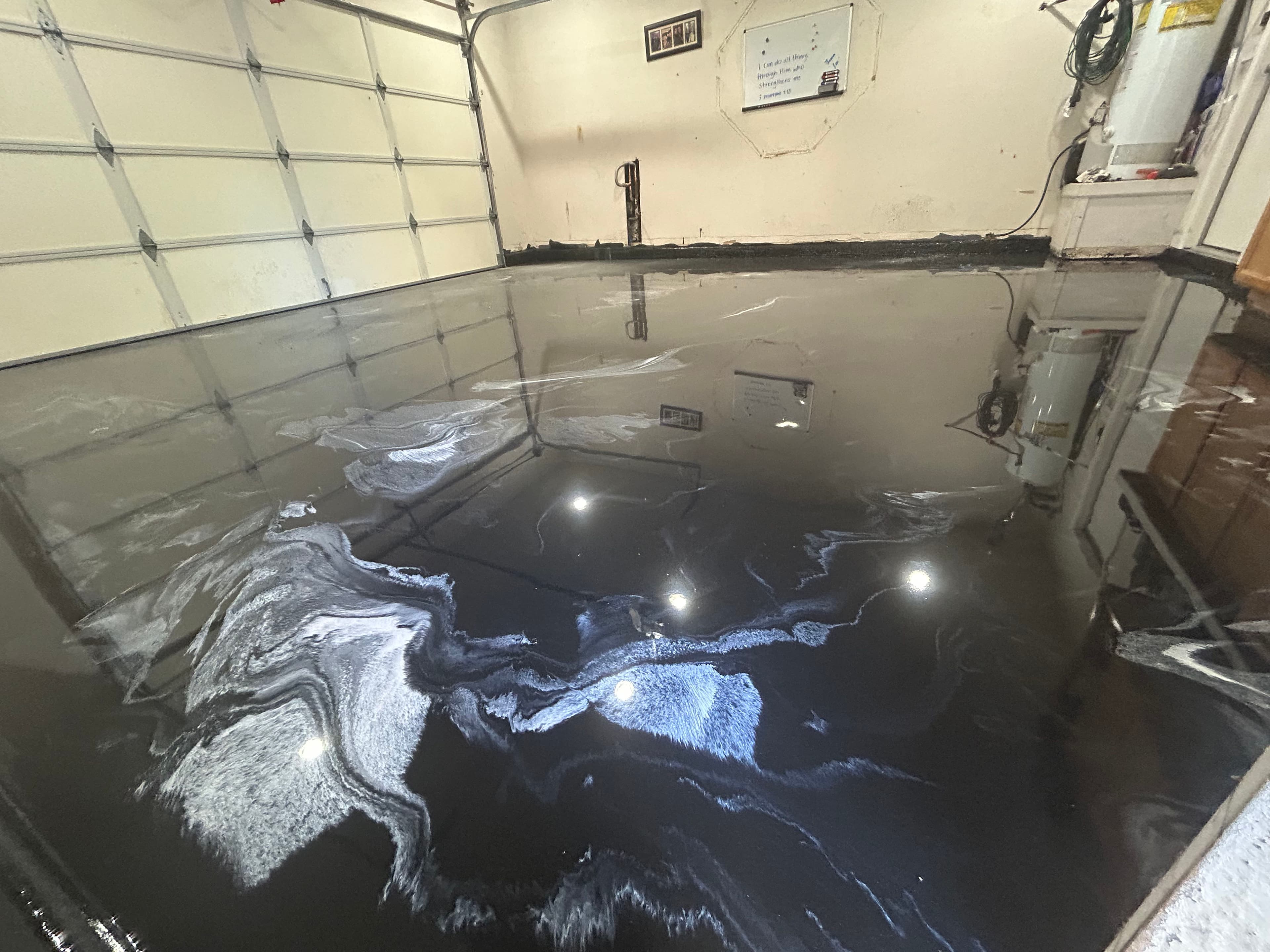 Project Black Metallic Epoxy Garage Floor That Stops You in Your Tracks image