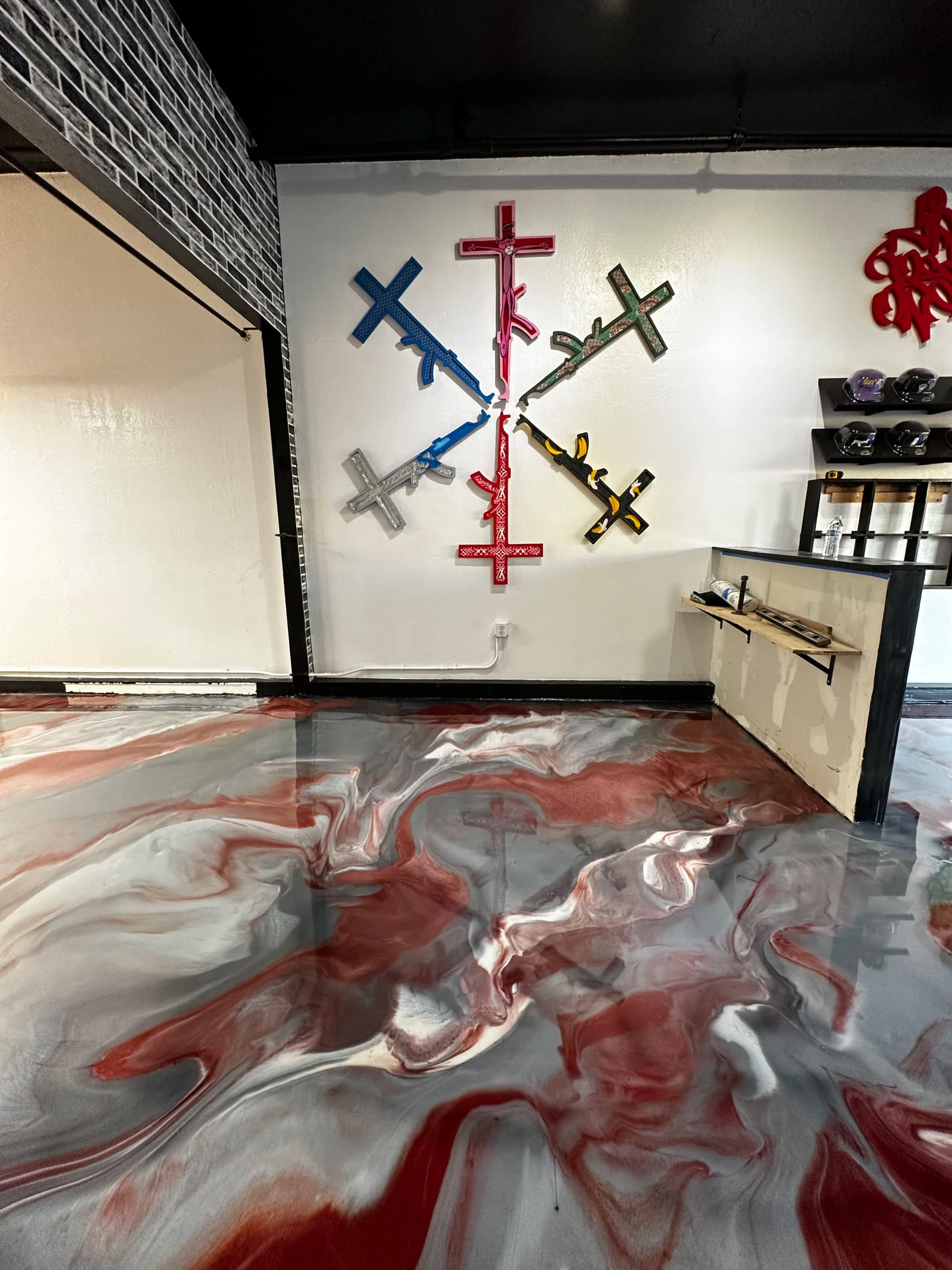 Gallery photos for Metallic Epoxy Floor Install at a Family-Run Tattoo Shop: Image #9