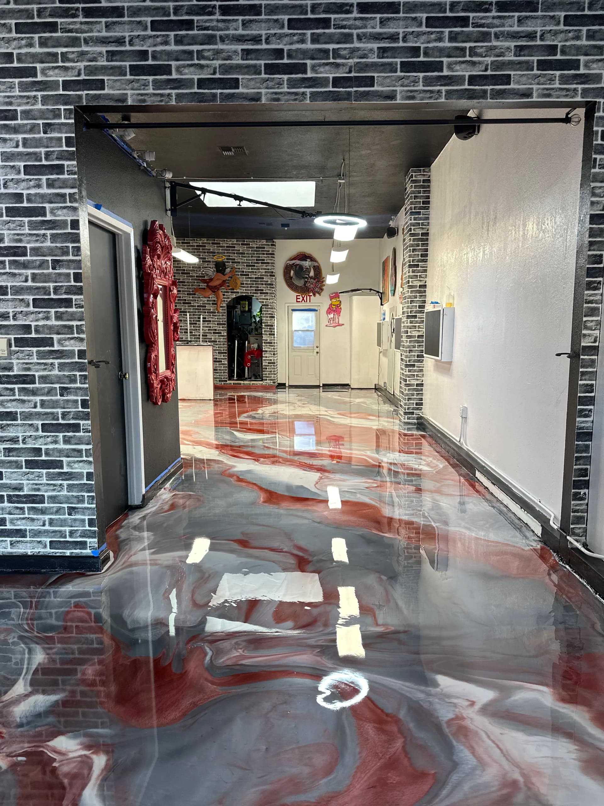 Gallery photos for Metallic Epoxy Floor Install at a Family-Run Tattoo Shop: Image #2