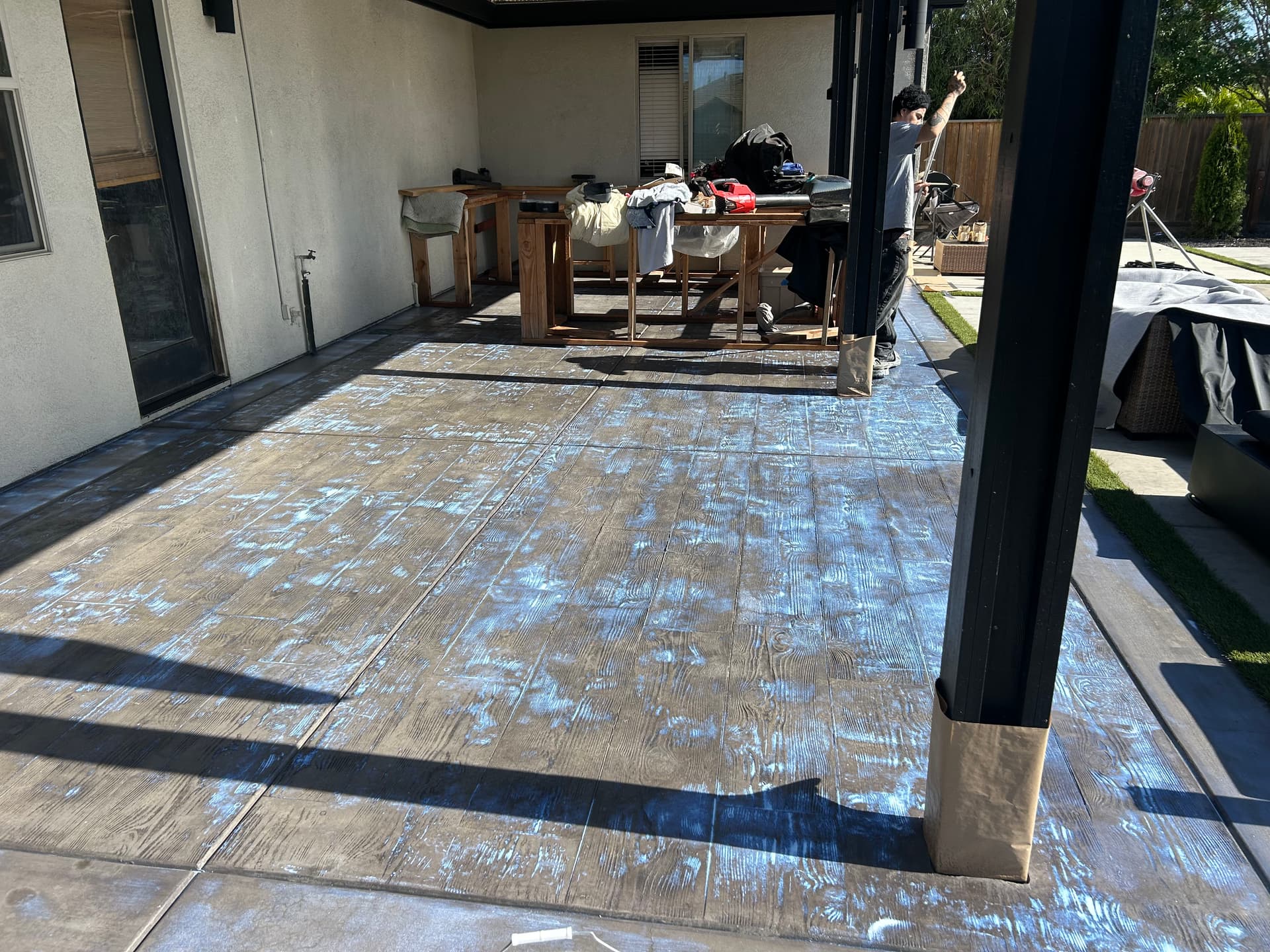 Stamped Concrete Patio Clean and Seal Done Right