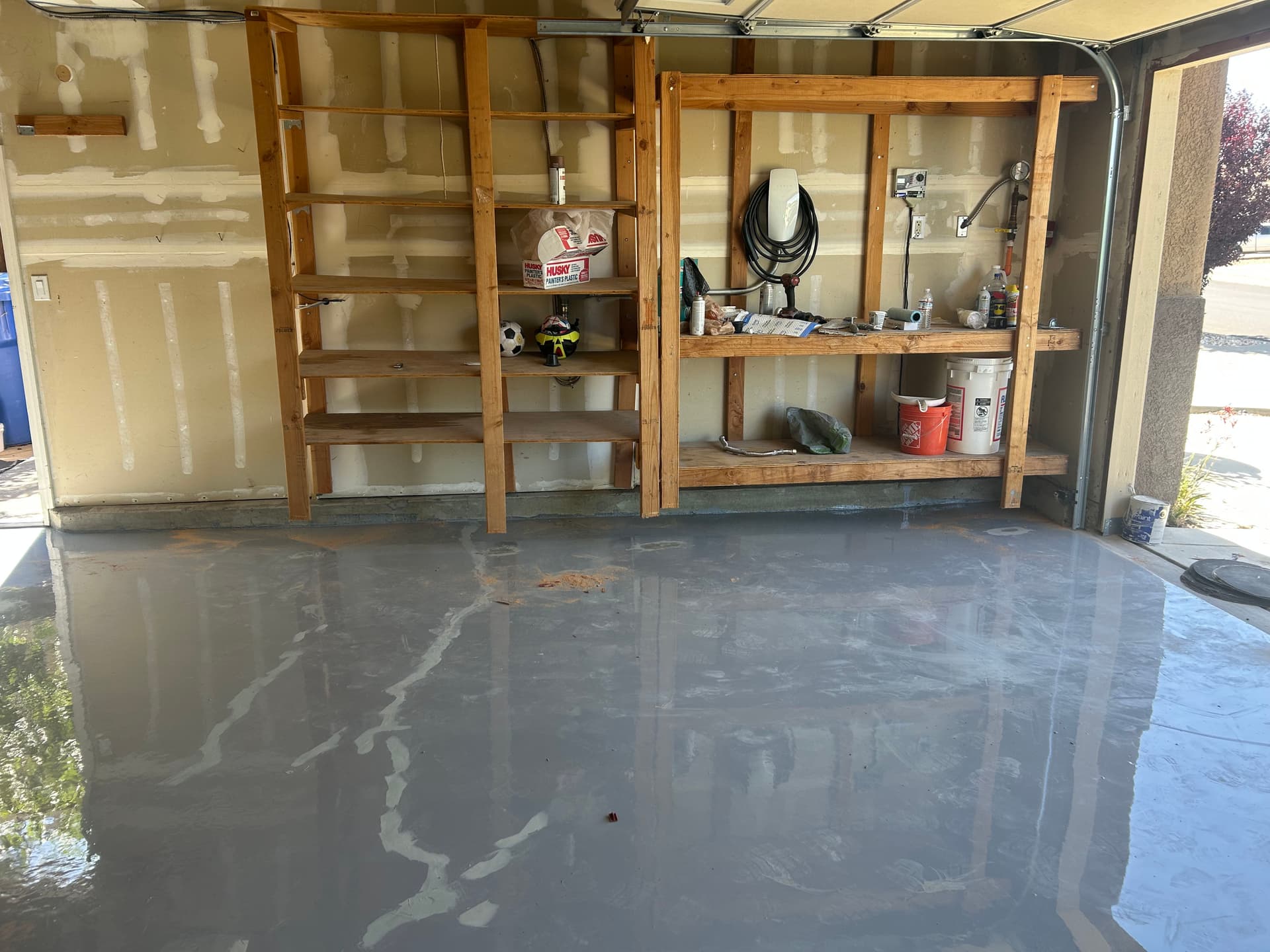 Gallery photos for Worn-Out Garage Concrete Gets a Sharp Epoxy Upgrade: Image #6