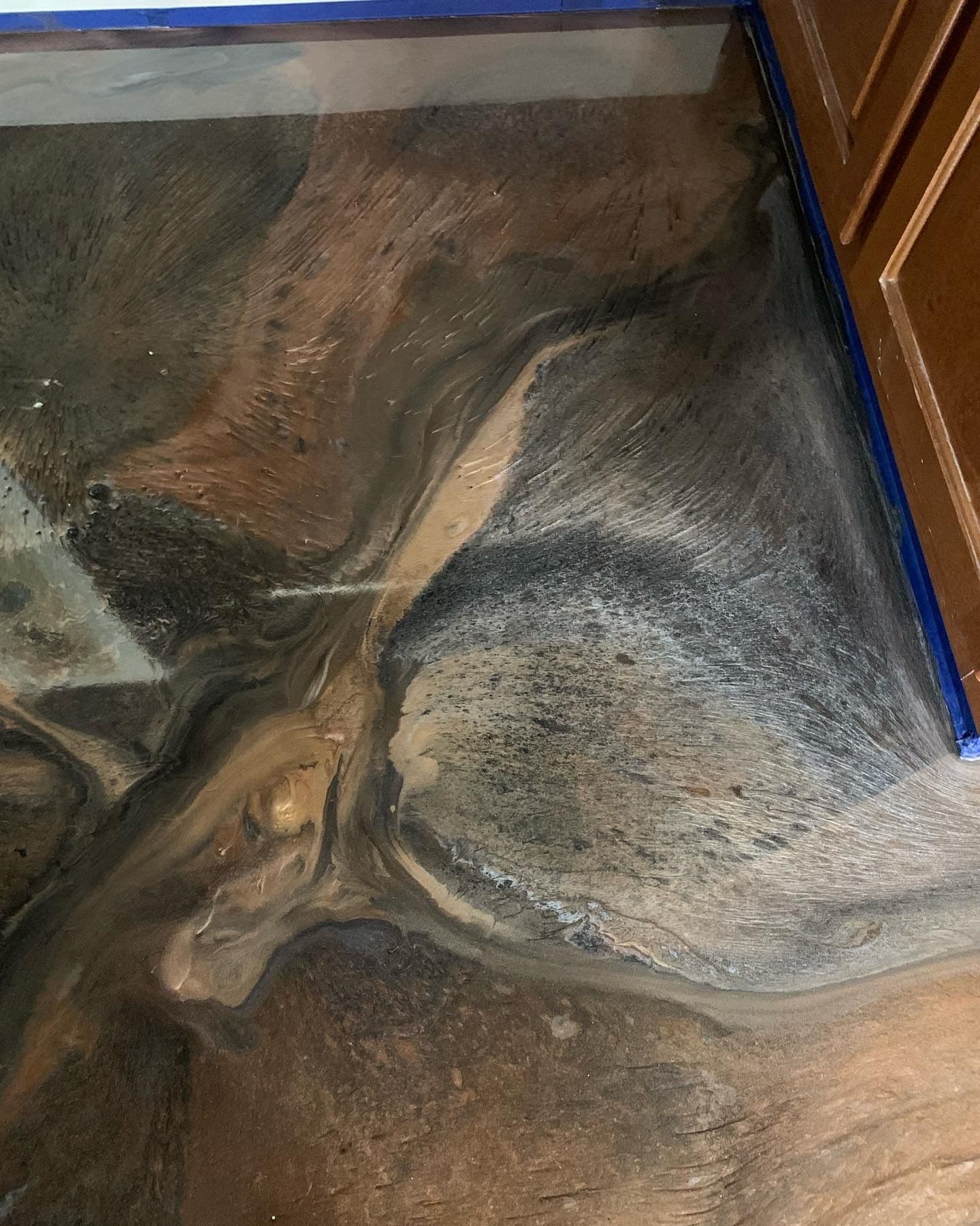 Gallery photos for Metallic Epoxy Bathroom Floor That Looks Like Natural Stone: Image #8