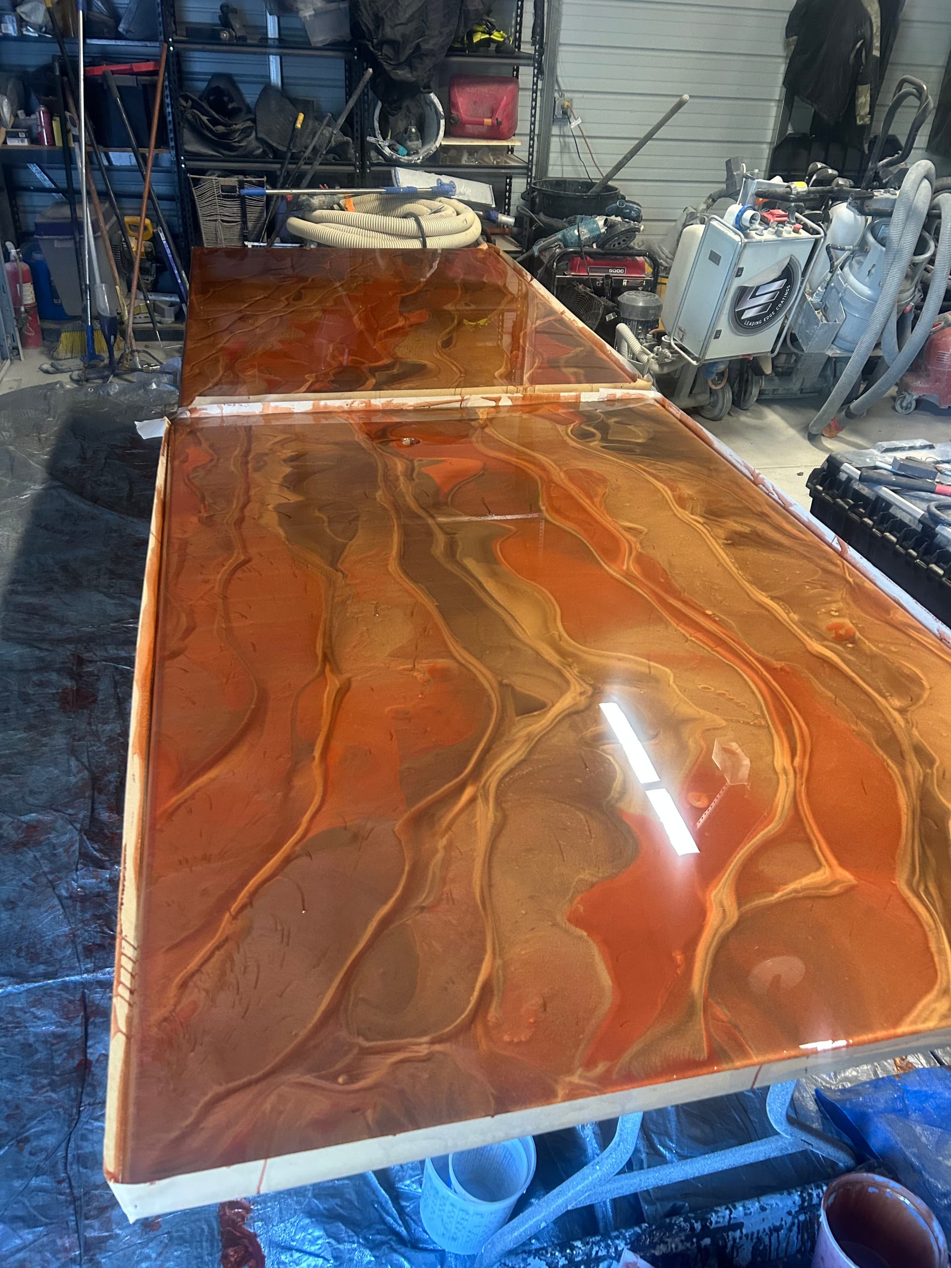 Gallery photos for Custom Epoxy Countertops with a Bold Copper and Rust Finish: Image #4