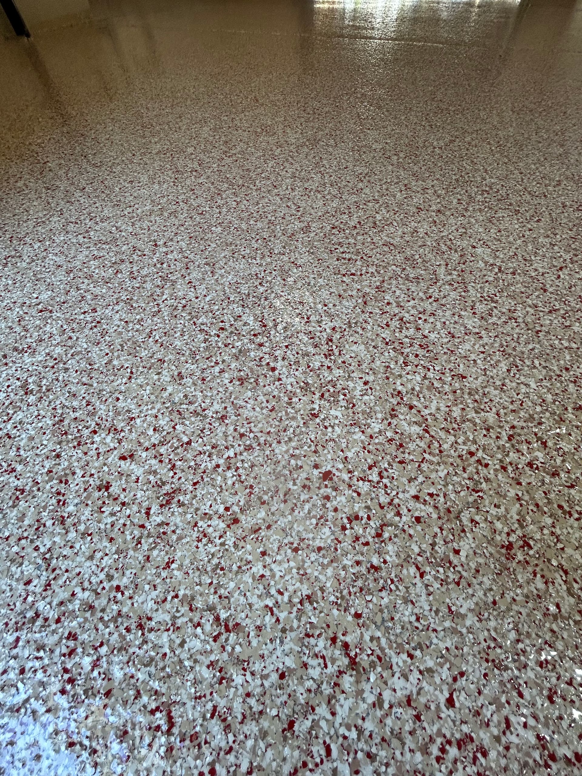 Gallery photos for Plain Concrete Garage Floor Gets a Full Flake Epoxy Upgrade: Image #2