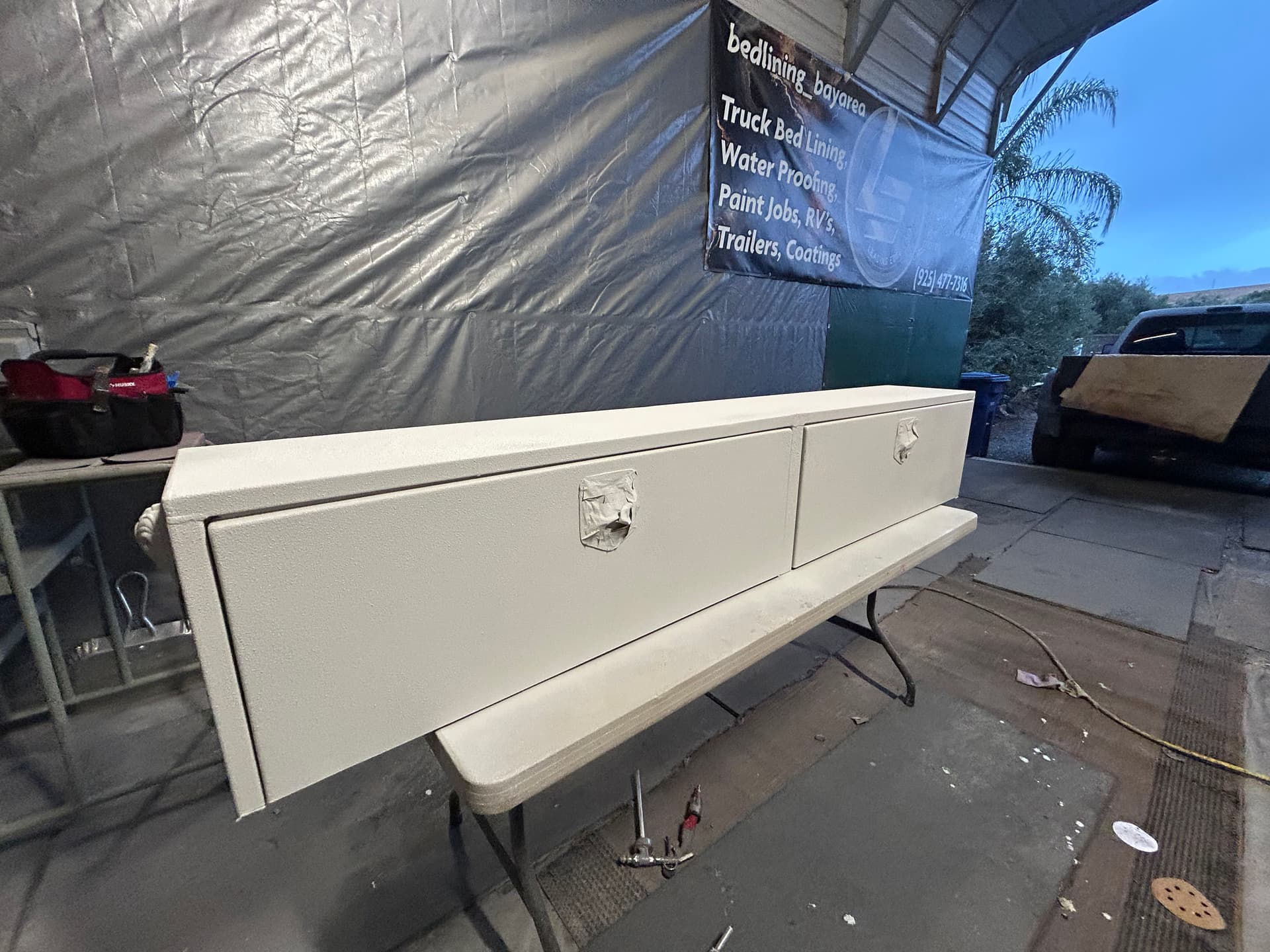 Bedliner Coating on Cabinets - Not Just for Truck Beds image