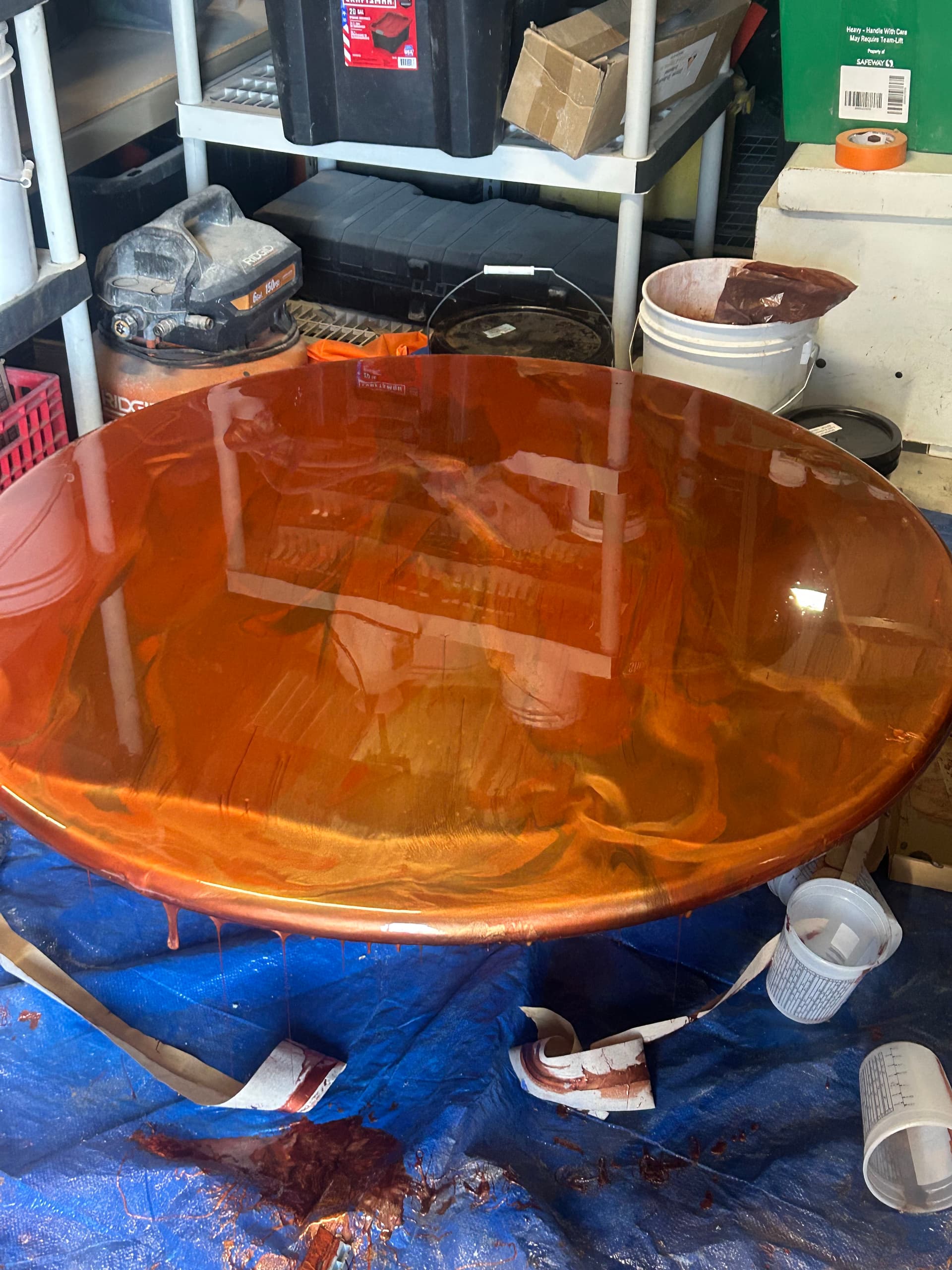 Gallery photos for Custom Epoxy Countertops with a Bold Copper and Rust Finish: Image #1