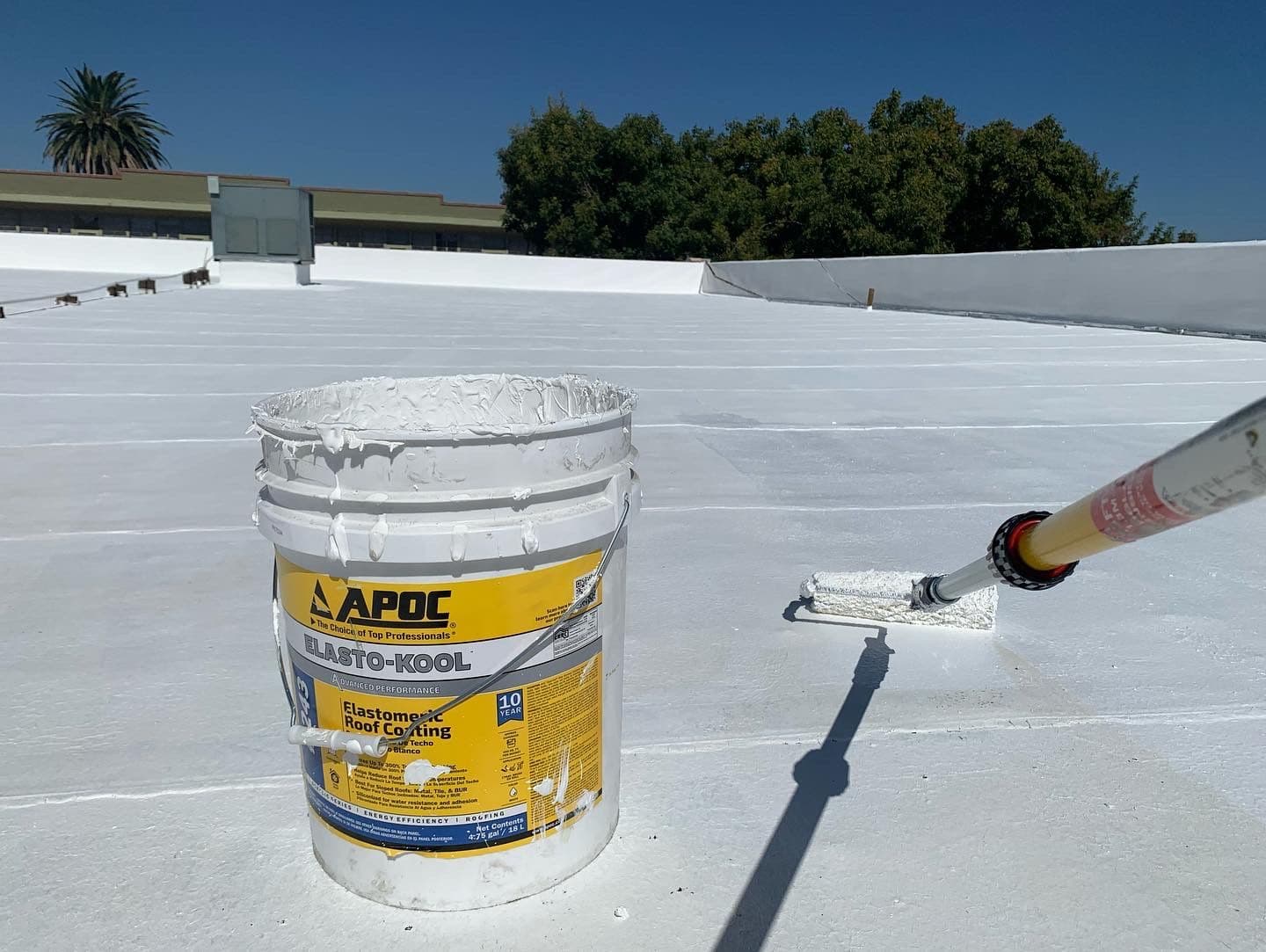 Gallery photos for Flat Roof Sealed With Elastomeric Coating for Lasting Protection: Image #2