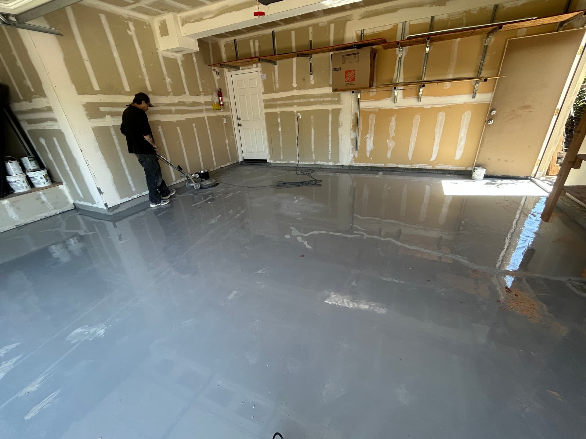 Gallery photos for Worn-Out Garage Concrete Gets a Sharp Epoxy Upgrade: Image #7